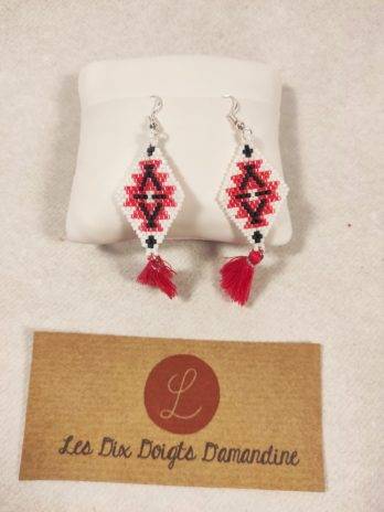 boucles d’oreilles losange