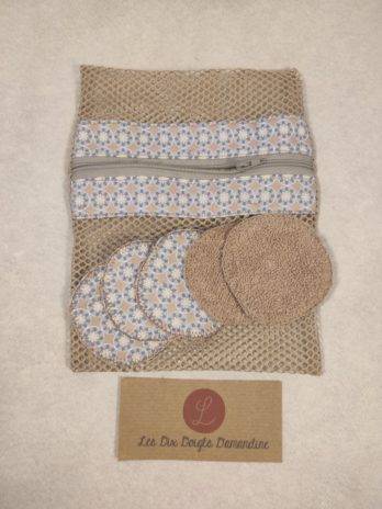 coton demaquillant lavable et filet de lavage