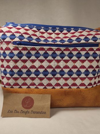 sac a main camel et losanges