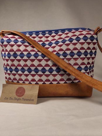sac a main camel et losanges