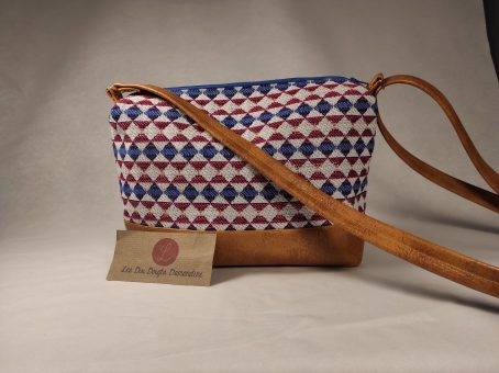 sac a main camel et losanges