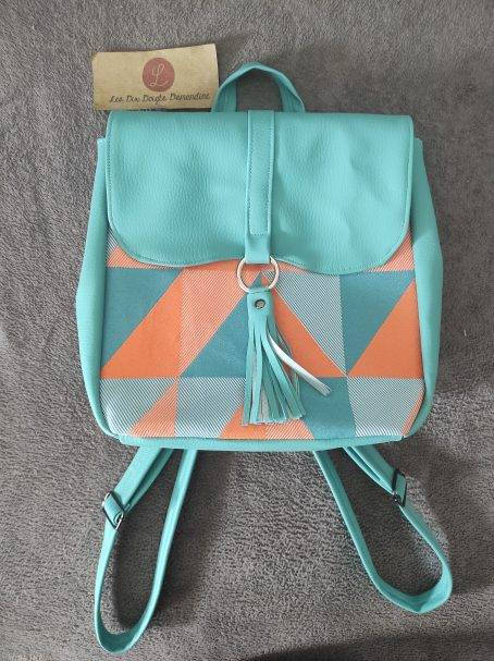 sac a dos Nathalie turquoise (patron shamballa)