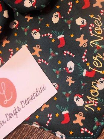 kit bébé Noël (bavoir bandana et chaussons)